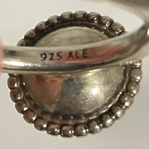 PANDORA Autumn Skies Stackable Ring with Green Amethyst. Size 7. - Picture 6 of 6